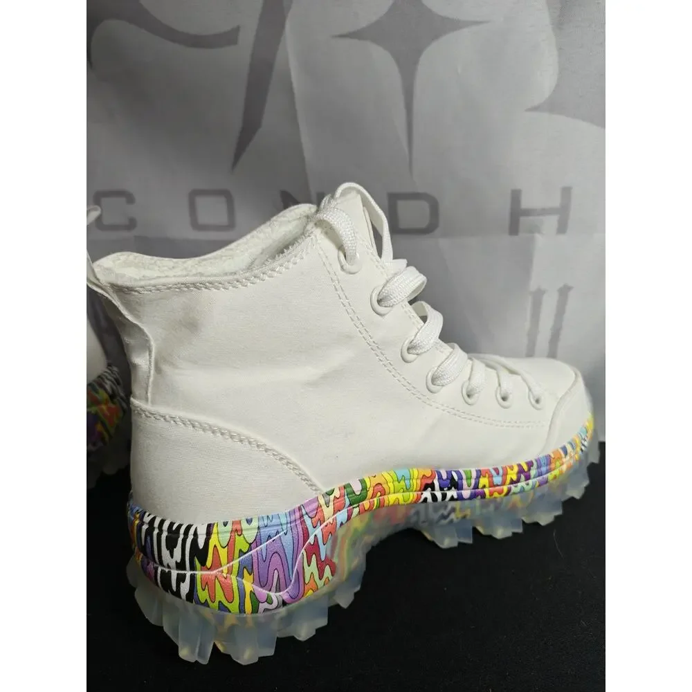SKECHERS X JEN STARK Women's 6 / 36 Hi - Ryze Platform White Multicolor Sneakers